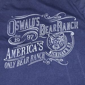 Oswalds Bear Ranch Newberry Michigan U.P. T-Shirt Long Sleeve Graphic Tee Small